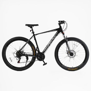 Велосипед Спортивний Corso &laquo;AMG&raquo; 29" дюймів MG-29715 (1) Чорний глянець+Серебро, рама алюмінієва 21``, обладнання Shimano 21 швидкість, зібран на 75% 29715 фото