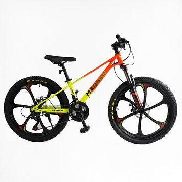 Велоcипед Спортивний Corso &laquo;MAGNUM&raquo; 24" дюймів MN-24821 (1) рама магнієва 11&rsquo;&rsquo;, обладнання Shimano 21 швидкість, зібран на 75% 24821 фото