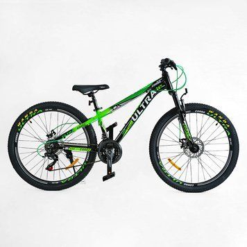 Велосипед Спортивний Corso &laquo;ULTRA&raquo; 26" дюймів UL-26654 (1) рама алюмінієва 13&rsquo;&rsquo;, обладнання Shimano 21 швидкість, зібран на 75% 26654 фото