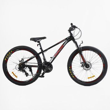Велосипед Спортивний Corso 26" дюймів &laquo;PHANTOM&raquo; PH-26202 (1) рама сталева 13&rsquo;&rsquo;, обладнання Saiguan 21 швидкість, зібран на 75% 26202 фото
