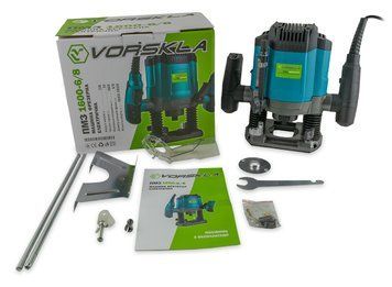 Фрезер електричний VORSKLA ПМЗ 1600-6/8 використовується для фрезерування на жорсткій опорі в деревині, пластмасі та легких будівельних матеріалах пазів, кромок, профілів і поздовжніх отворів, а також для фрезерування за допомогою копіювальної гільзи. 160068 фото
