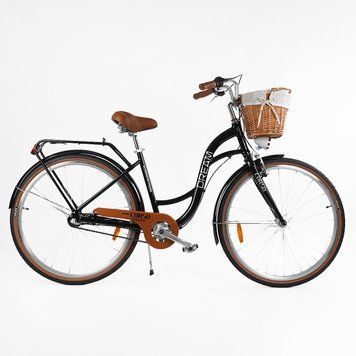 Велосипед міський Corso "Dream" DM-28605 + КОШИК (1) обладнання Shimano Nexus-3, 3 швидкості, алюмінієва рама, кошик, фара 28605 фото