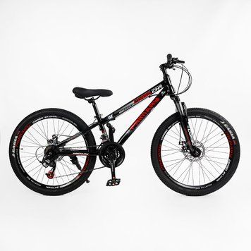 Велосипед Спортивний Corso &laquo;PRIMARY&raquo; 24" дюйми PRM-24104 (1) рама сталева 11``, обладнання Saiguan 21 швидкість, зібран на 75% 24104 фото